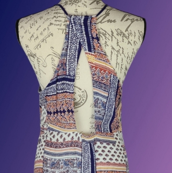 Bohemian Print Asymmetrical Dress - Picture 4 of 6